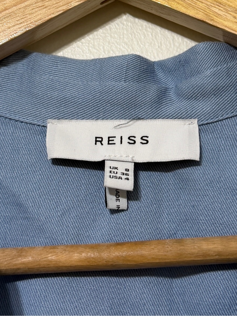 Reiss Light Blue Midi Shirt Dress - Picture 3 of 8